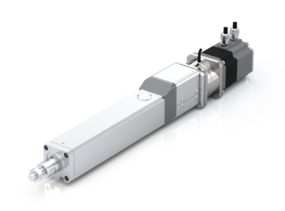 Axis system EC4 with electric linear actuator and matched drive components.