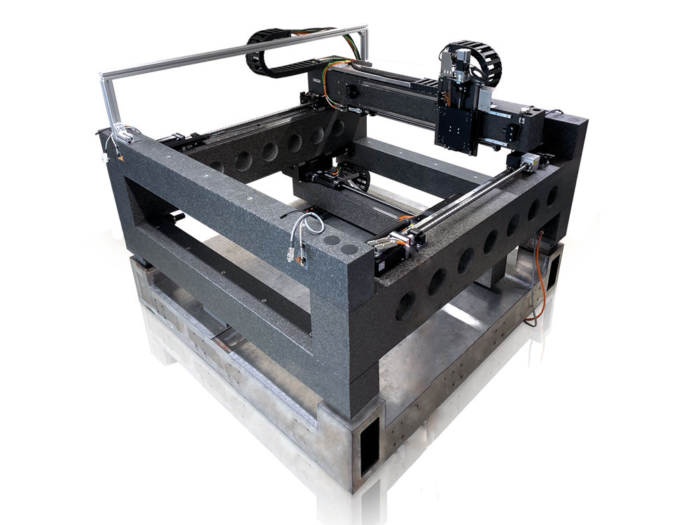 JAT System bestehend aus zwei synchronisierten Gantrysystemen