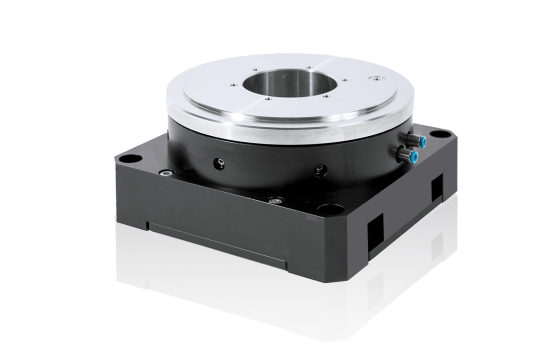 JAT Air-bearing rotary table, controlled by ECOVARIO servo amplifier
