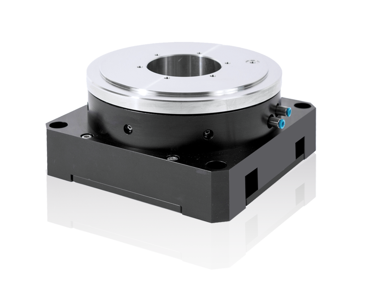 JAT luftgelagerter Rundtisch, gesteuert durch ECOVARIO Servoverstärker