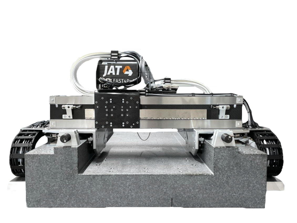 FAST 4 Pick-and-Place-System mit vier luftgelagerten Achsen für präzise Elektronik-Bestückung